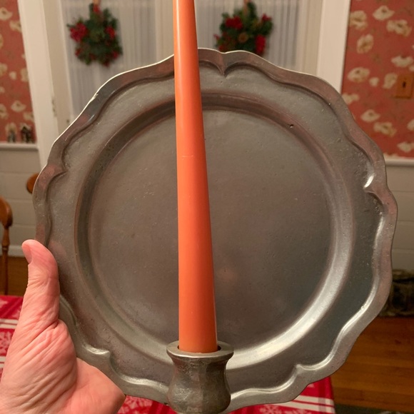 Pewter wall sconces (2) stamped Freeport pa - Picture 2 of 4